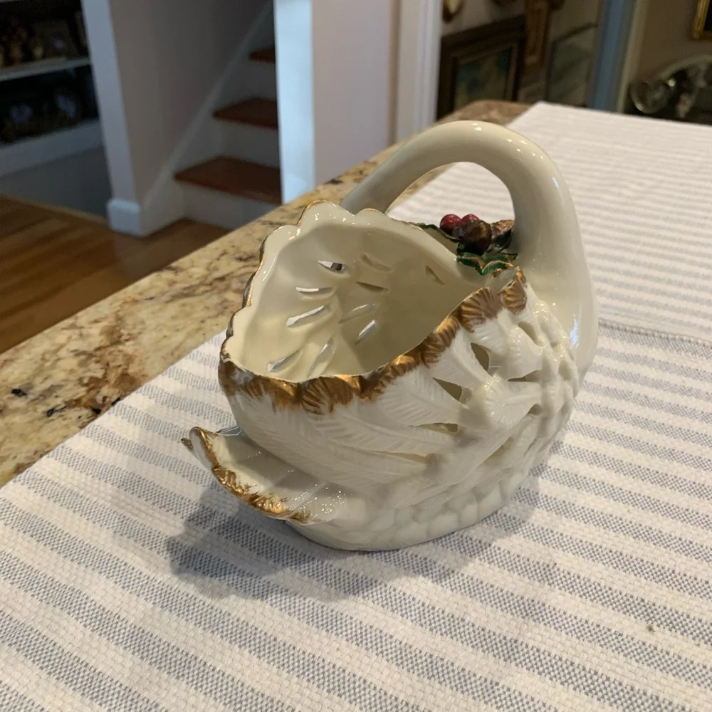 Vintage Christmas Swan decor
